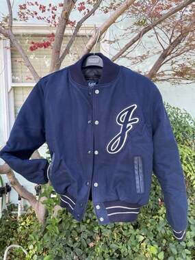 Authentic Y2K Jostens Varsity Letterman Jacket Wool Leather Trim